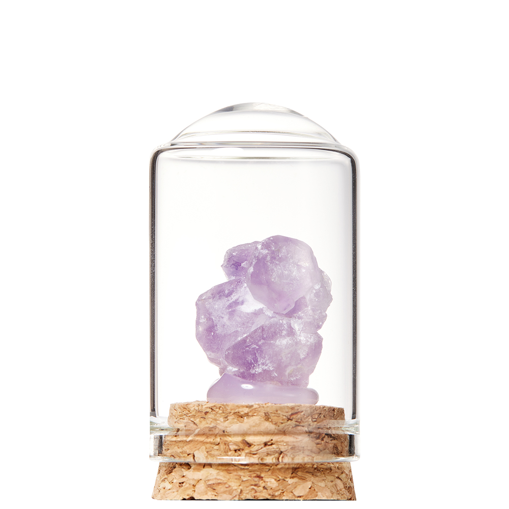 Wholesale Customized Clear Glass Wishing Bottle Wide Mouth Glass Storage Jar with Cork pendant energy wishing jar