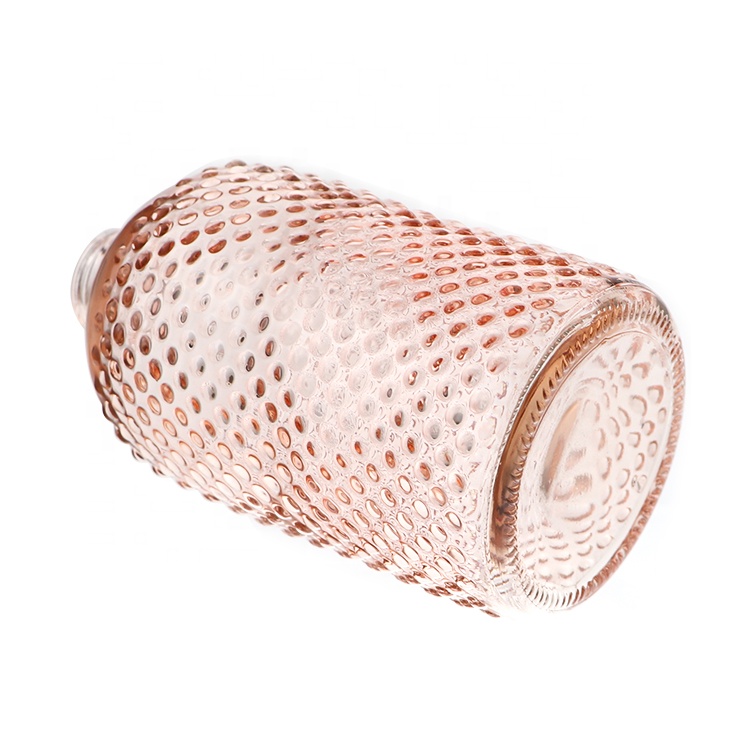 Wholesale Customized Colorful Cosmetic Container Pink Glass Lotion Soap Dispenser Pump Bottle