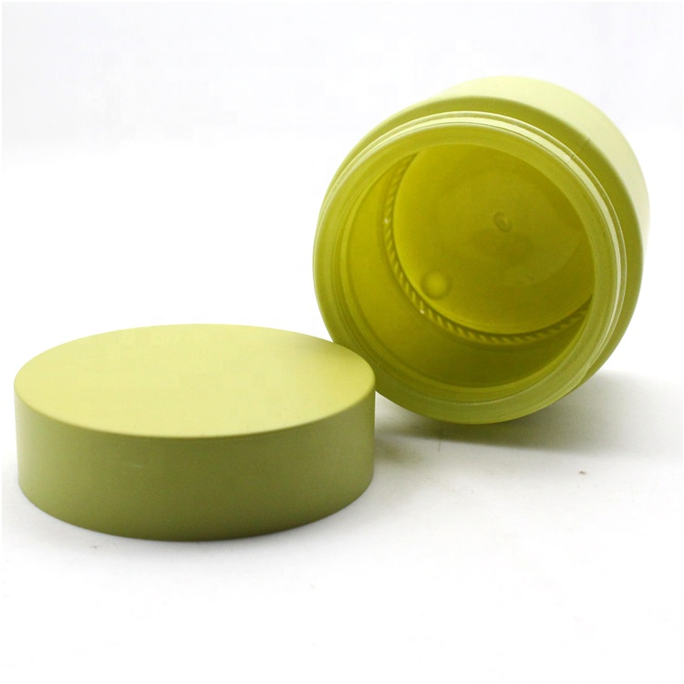 Wholesale Customized Green Cosmetic Packaging 50g Cream Glass Jar With Green Lid