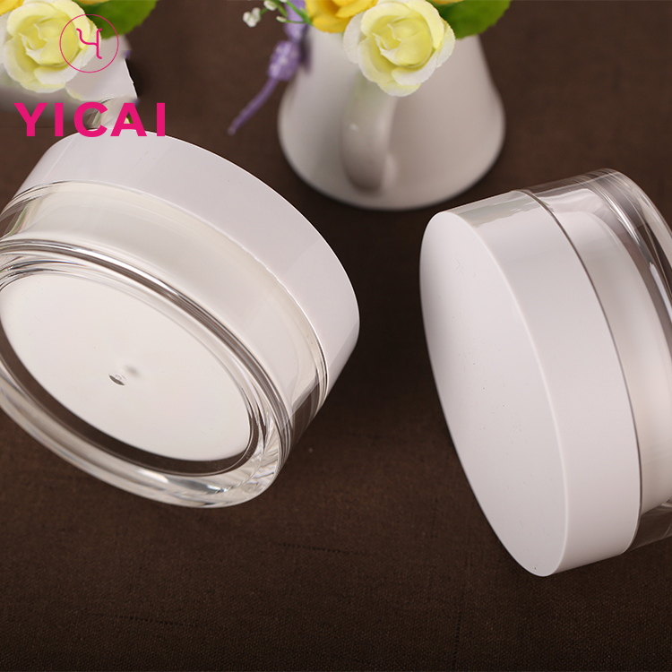 Wholesale Customized High Quality Acrylic 4oz Double Wall Cosmetic Biodegradable Jars
