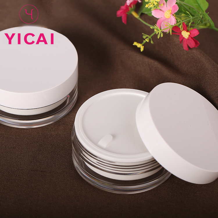 Wholesale Customized High Quality Acrylic 4oz Double Wall Cosmetic Biodegradable Jars