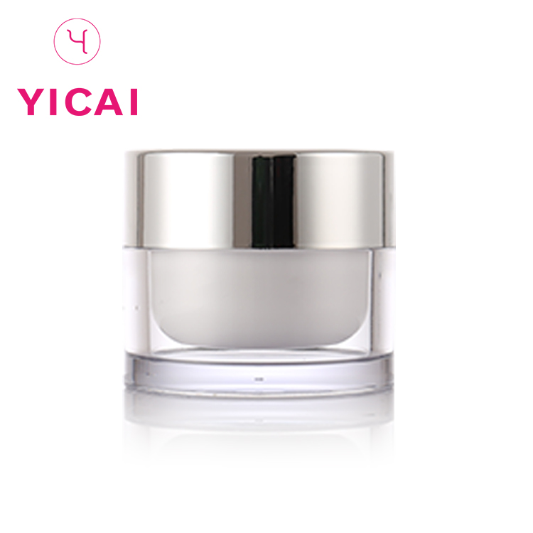 Wholesale Customized High Quality Double Wall Pp Plastic Cosmetic Seal Acrylic Jar