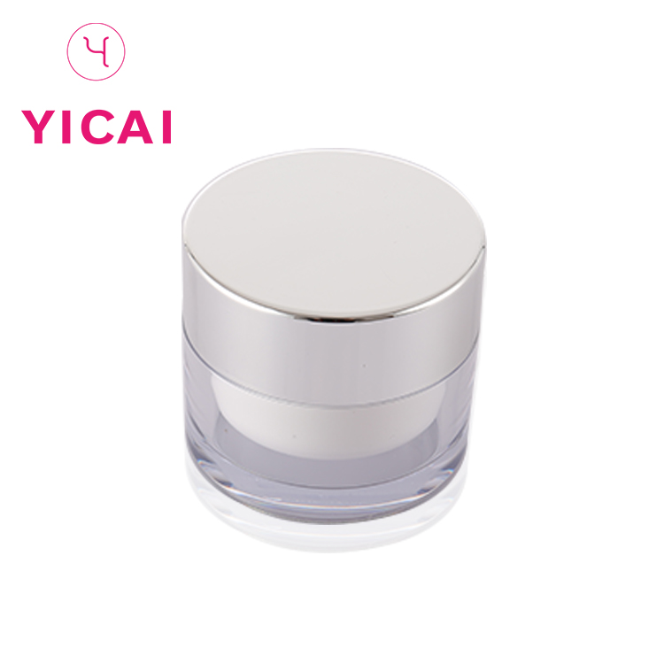 Wholesale Customized High Quality Double Wall Pp Plastic Cosmetic Seal Acrylic Jar