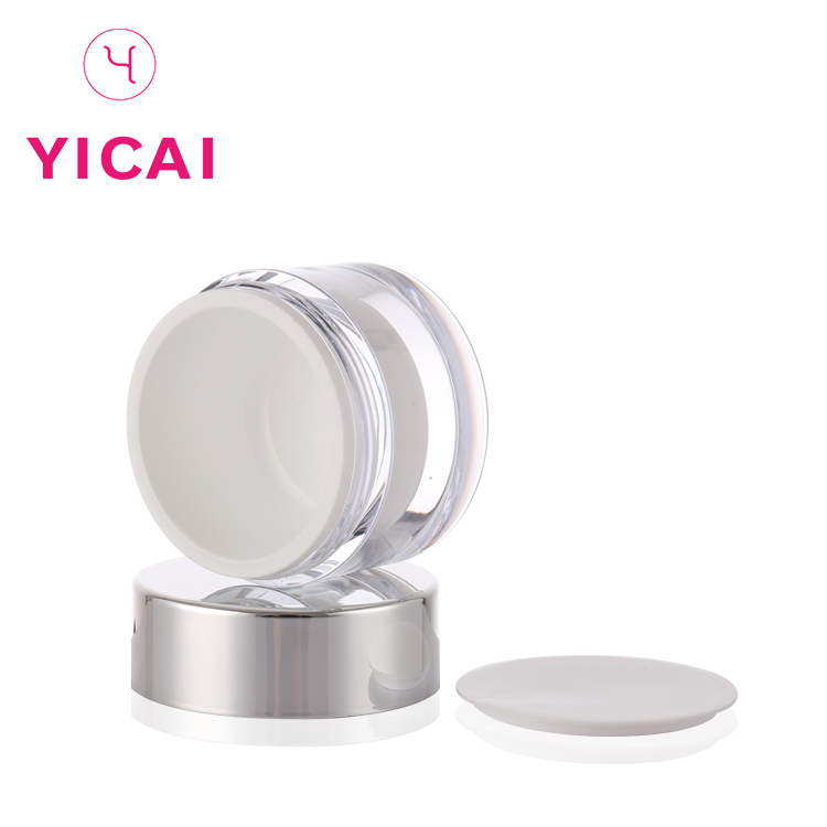 Wholesale Customized High Quality Double Wall Pp Plastic Cosmetic Seal Acrylic Jar
