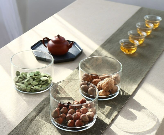 Wholesale Customized High Quality Modern 3 Layer Clear Cylinder Stackable Glass Food Sweet Storage Jars