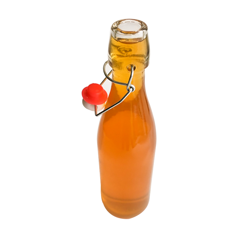 Wholesale Customized Recycled Clear Round Classic Swing Top Glass Bottle 330ml 500ml 750ml 1L with Clip Top Stoppers