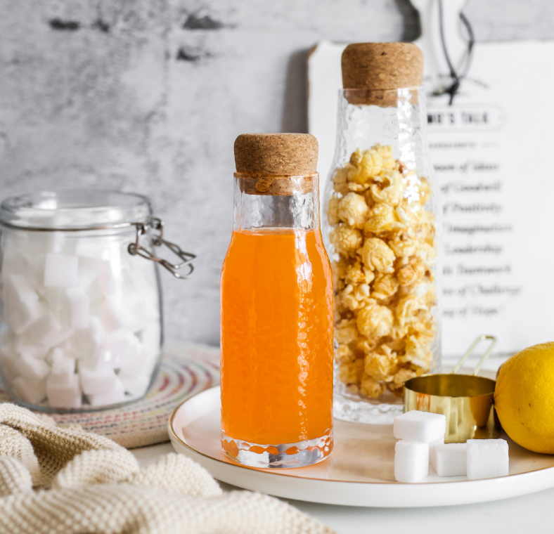 Wholesale Delicate Hammer eye grain 260ml 500ml Glass Storage Jar with tie plug
