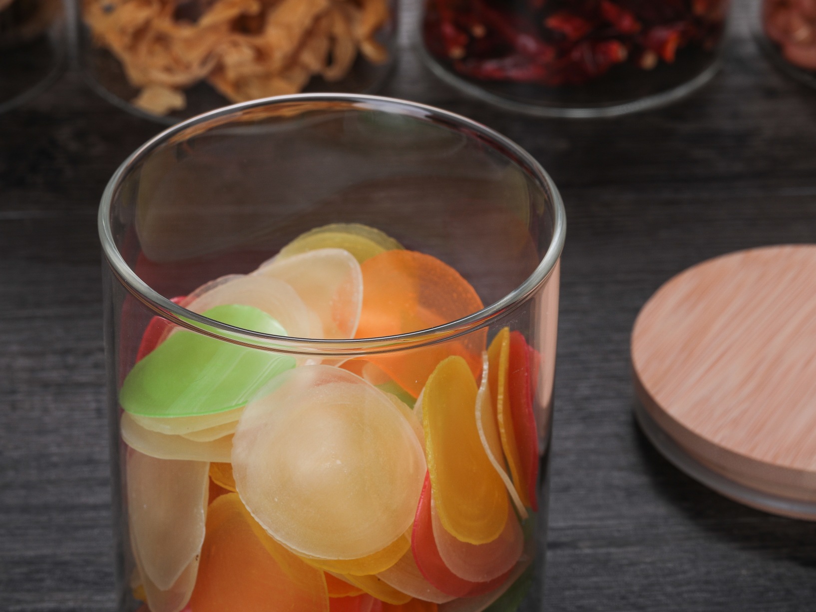 Wholesale Different Capacity Clear Glass Storage Containers Kitchen Food Canister With Bamboo Lids Cover Jars Manufacturers