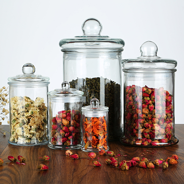 Wholesale Domestic 150ml 350ml 750ml 1200ml  Glass Storage Jar in Xuzhou
