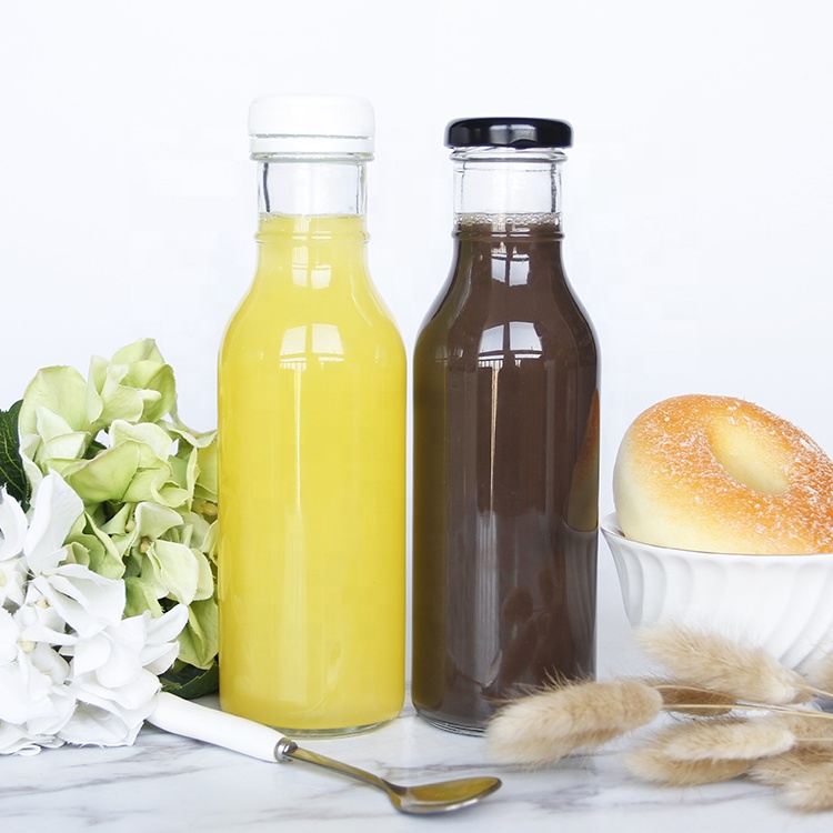 Wholesale Drinking 12 oz Glass Bottles With Metal Cap