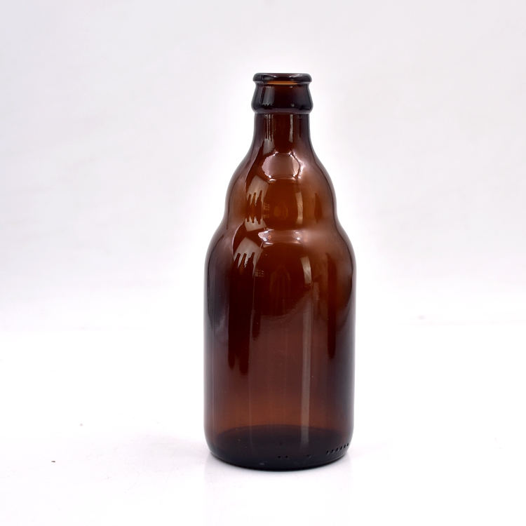 Wholesale Durable Empty 330ml Glass amber Olive Oil Bottle Beer Bottle Juice Bottle For Cooking Oil Drink