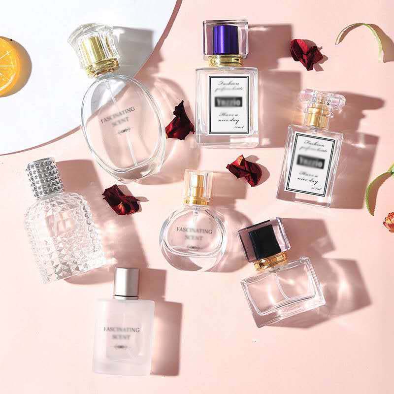 Wholesale Eco Friendly Spray Bottles Perfume Bottle Glass Recycled 50ml PUMP Sprayer Glass Material Screen Printing Cosmetic JZP