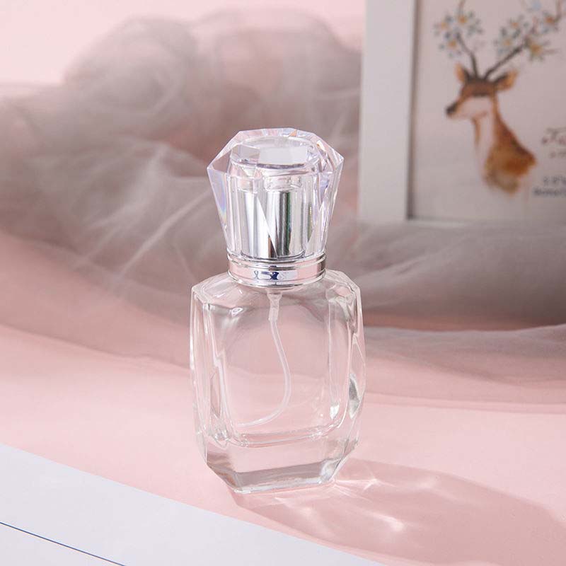 Wholesale Eco Friendly Spray Bottles Perfume Bottle Glass Recycled 50ml PUMP Sprayer Glass Material Screen Printing Cosmetic JZP