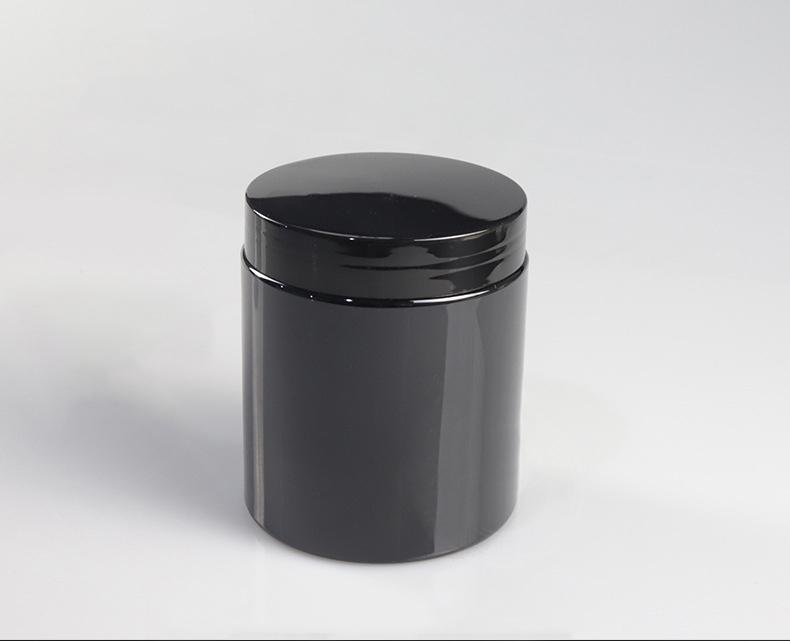 Wholesale Eco face cream matte black 4oz 120ml 120g PET plastic cosmetic jar