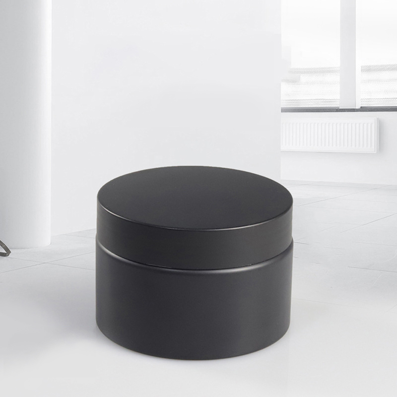 Wholesale Eco face cream matte black 4oz 120ml 120g PET plastic cosmetic jar