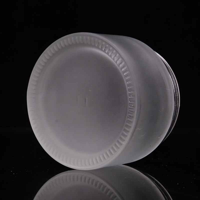 Wholesale Eco friendly Cosmetic Packaging Empty Glass Cream Jar with Wooden Lid