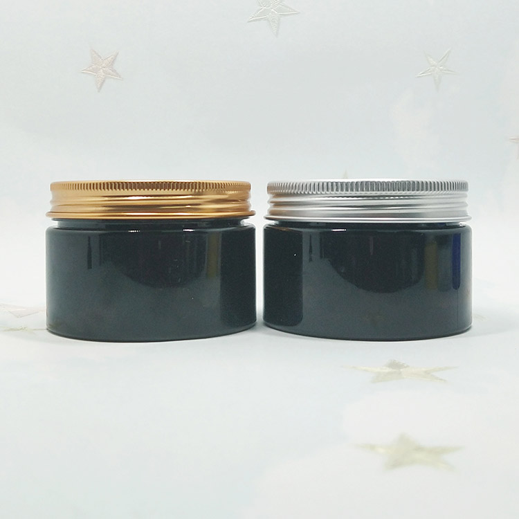 Wholesale Eco matte black 4oz 120ml 120g PET plastic cosmetic jar