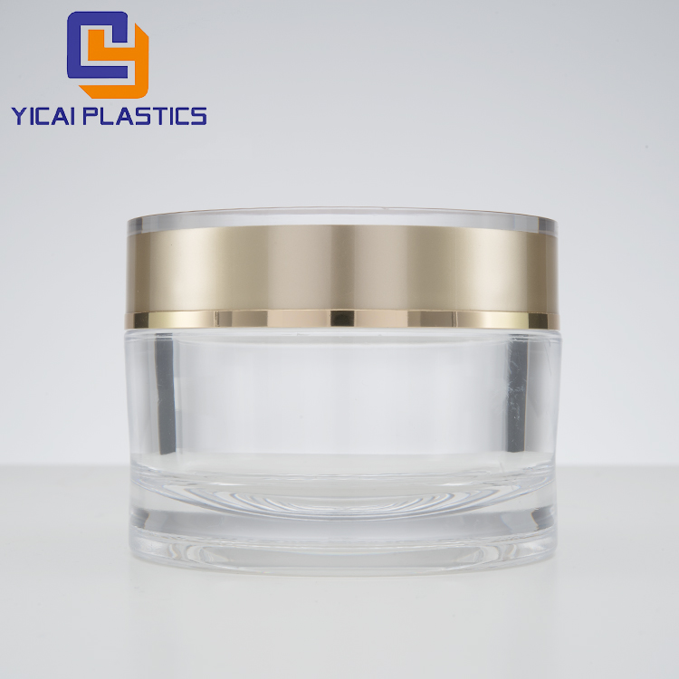 Wholesale Elegant Cream Jar Face Cosmetic Cream Jars,Plastic Round Airless Jar