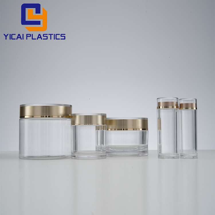 Wholesale Elegant Cream Jar Face Cosmetic Cream Jars,Plastic Round Airless Jar