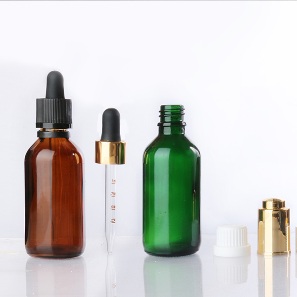 Wholesale Eliquid Essential Oil Bottle 1oz 30ml 60ml Clear Boston Round Glass Dropper Bottle With Tamperproof Cap