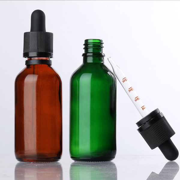 Wholesale Eliquid Essential Oil Bottle 1oz 30ml 60ml Clear Boston Round Glass Dropper Bottle With Tamperproof Cap