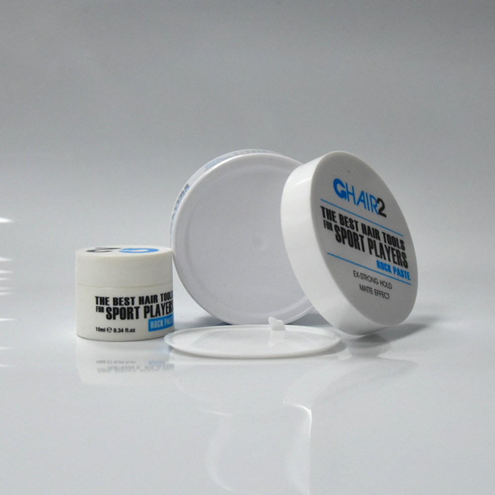 Wholesale Empty 10g 80g Round White Silk Printing Eye Cream Facial Care Hair Wax Plastic Jar for Skincare