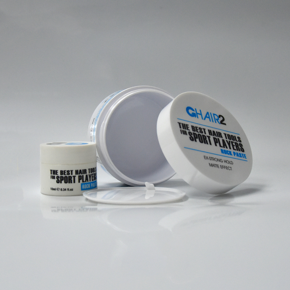 Wholesale Empty 10g 80g Round White Silk Printing Eye Cream Facial Care Hair Wax Plastic Jar for Skincare