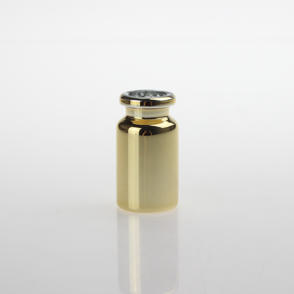 Wholesale Empty 1ml 2ml 5ml 10ml 15ml 20ml 30ml Gold Vial, custom glass test tube vial for medicine