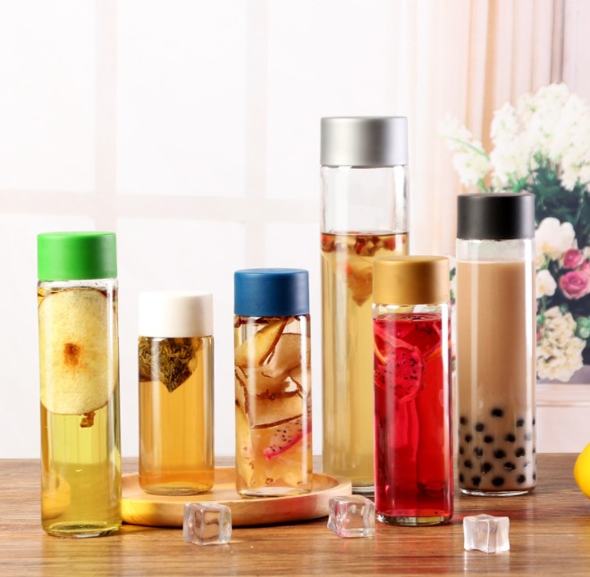 Wholesale Empty 200ml 500ml 800ml Voss Bottle Glass VOSS Water Bottle For Beverage Juice Drinking