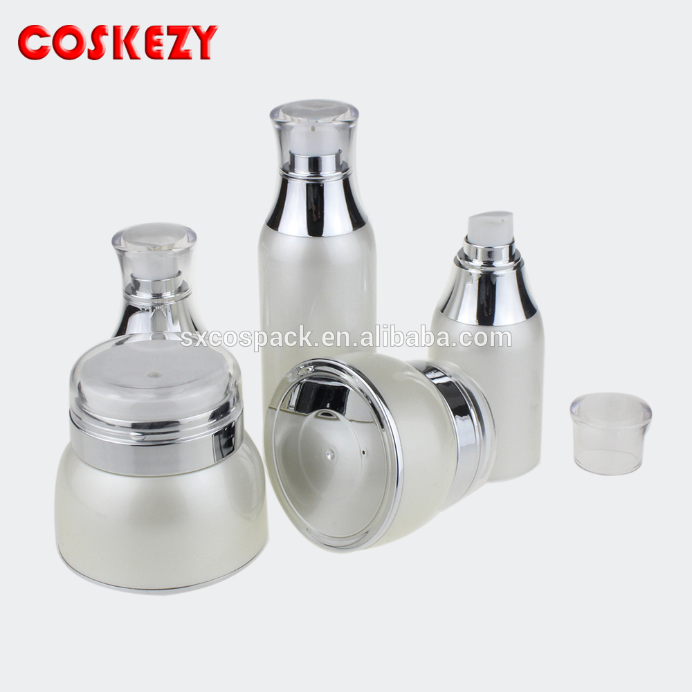 Wholesale Empty 30gr white plastic airless pump cream jar