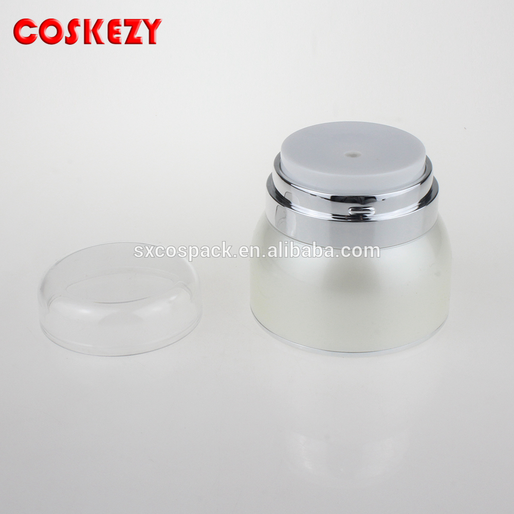 Wholesale Empty 30gr white plastic airless pump cream jar
