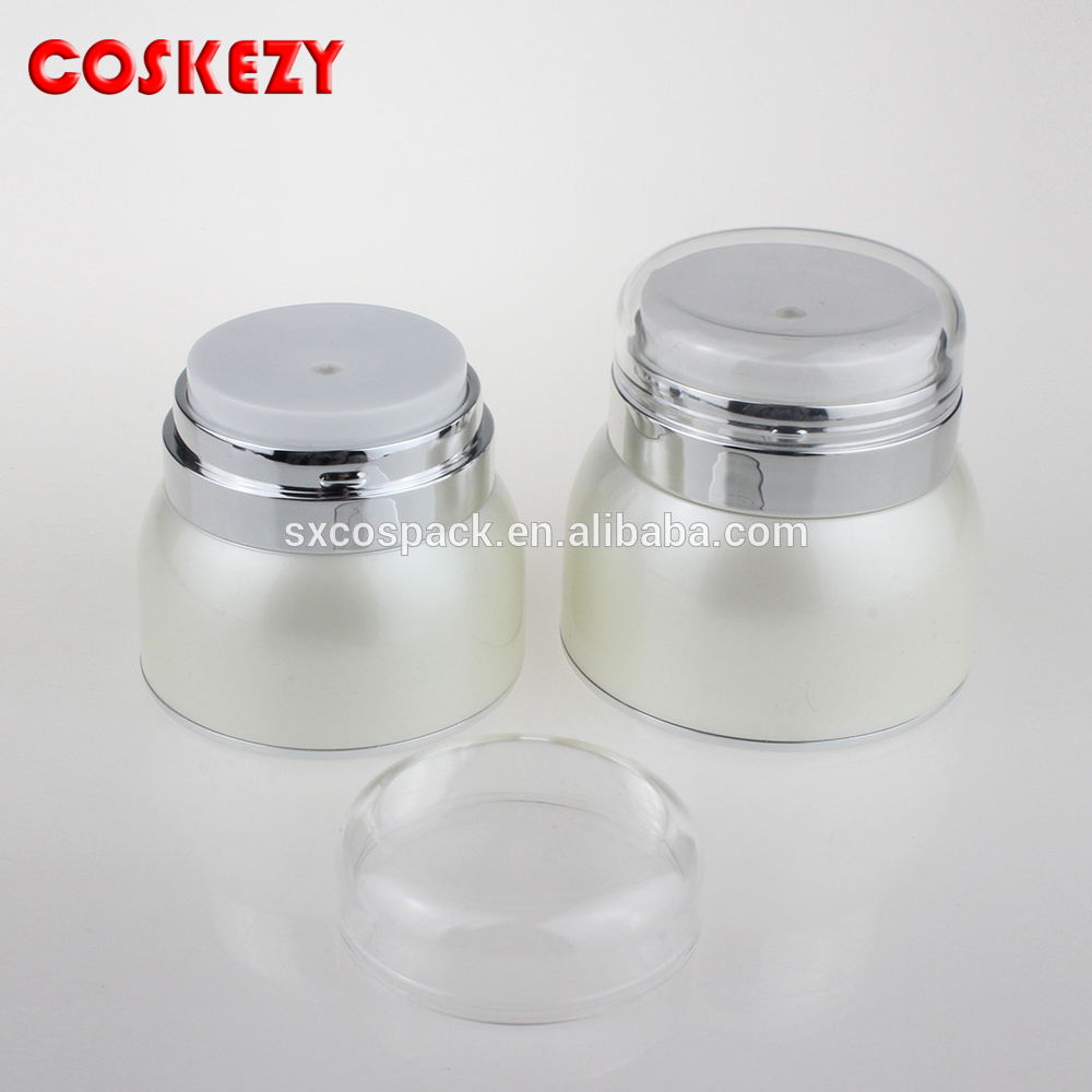 Wholesale Empty 30gr white plastic airless pump cream jar