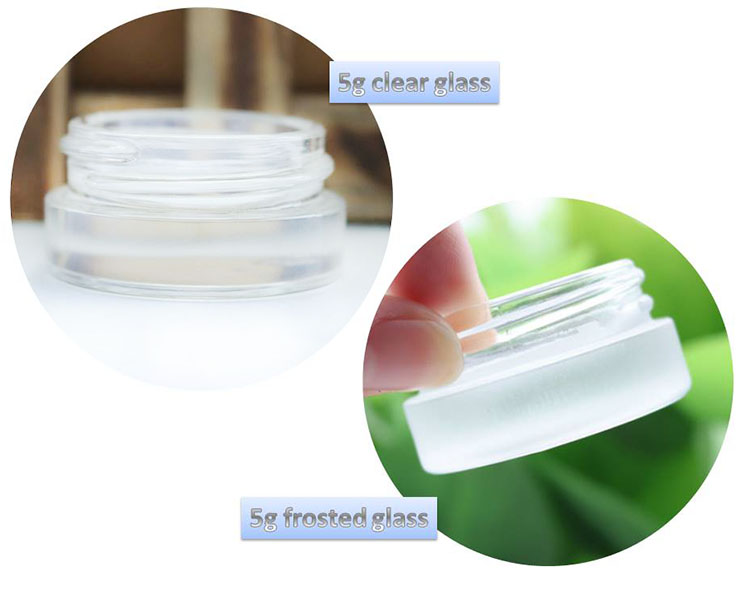 Wholesale Empty 5g Glass Cream Jar Pink Lid Small Women Cosmetic Bottle Eyeshadow Pot Mini Sample Vial Refillable