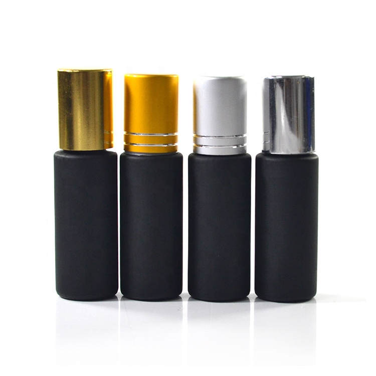 Wholesale Empty 5ml 10ml Essential Oil Clear Glass Roll On Perfume Bottle With Steel Roller Ball For Cosmetics