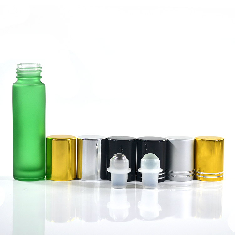Wholesale Empty 5ml 10ml Essential Oil Clear Glass Roll On Perfume Bottle With Steel Roller Ball For Cosmetics