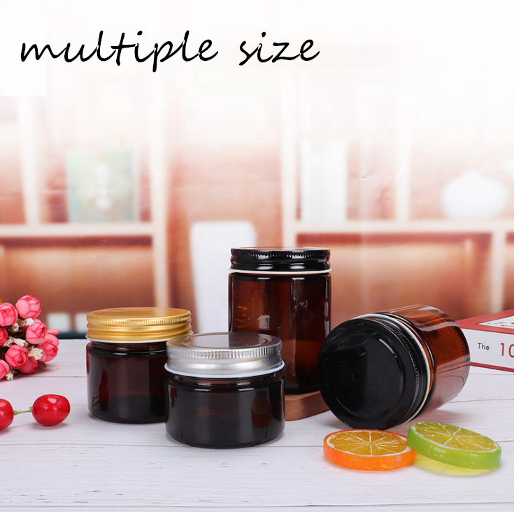 Wholesale Empty Amber Glass Mason Jars in Bulk Sauce Bottles 150ml 200ml 250ml 300ml