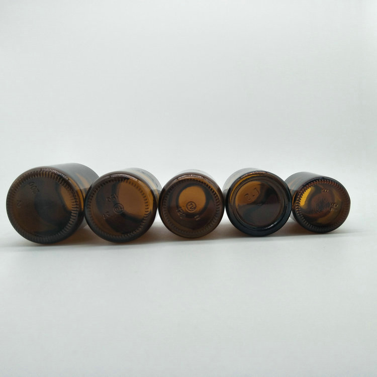 Wholesale Empty Brown Round Medicine Packing Plastic Bottles Pills Tablets Capsules Bottles with screw Caps