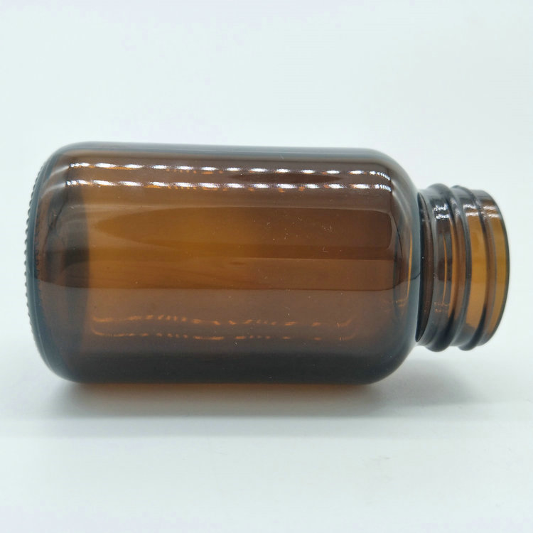 Wholesale Empty Brown Round Medicine Packing Plastic Bottles Pills Tablets Capsules Bottles with screw Caps