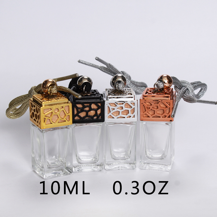 Wholesale Empty Car Air Freshener Bottle 5ml Hanging Car Perfume Glass Bottle customized freshener