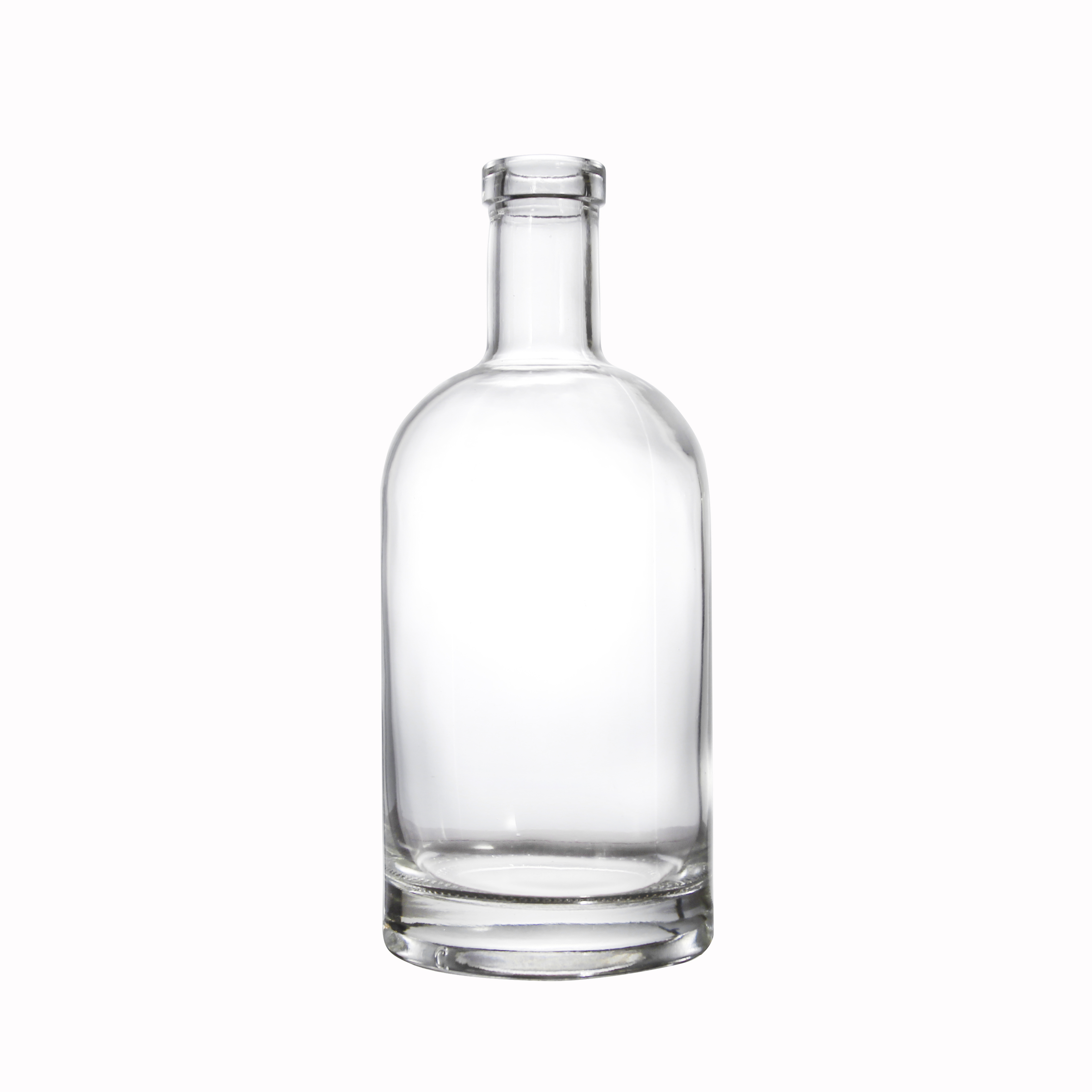 Wholesale Empty Clear Round Transparent Glass Bottle 500ml Wine Bottles 750 ml Bottle Glass With Cork Lid