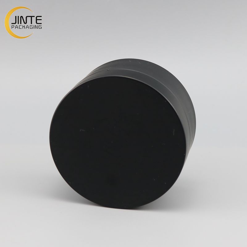 Wholesale Empty Container Cosmetic packaging 4oz 8oz Matte black PETG Cosmetics plastic jar for body butter care cream