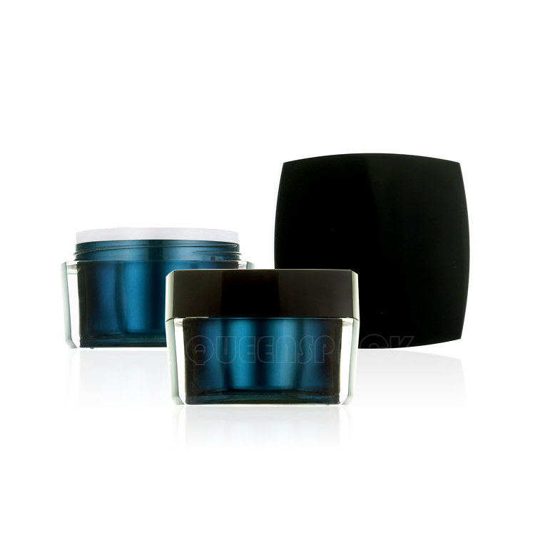 Wholesale Empty Cream Jar Cosmetic Square Cream Jar