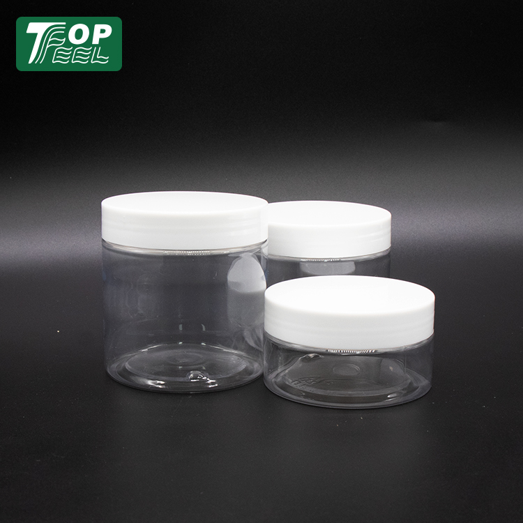 Wholesale Empty Different Capacity 80ml 100ml 120ml 150ml 200ml 250ml Clear Cosmetic Cream Pet Plastic Jar With PP Lid