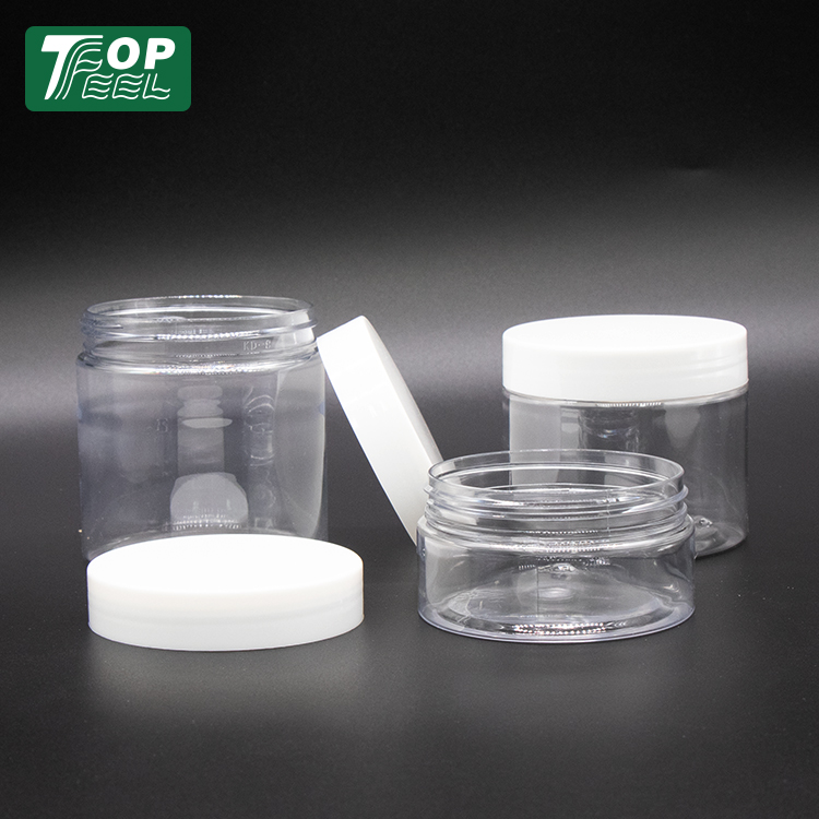 Wholesale Empty Different Capacity 80ml 100ml 120ml 150ml 200ml 250ml Clear Cosmetic Cream Pet Plastic Jar With PP Lid