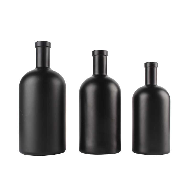 Wholesale Empty Fancy Glass Vodka Bottles Glass 750ml Spirit Liquor Glass Vodka Bottle