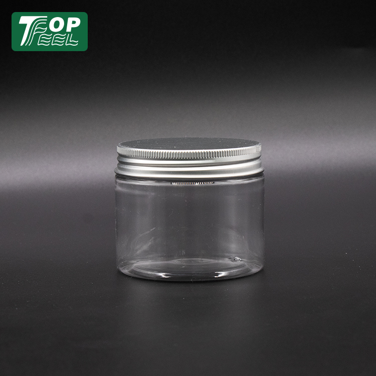 Wholesale Empty Food Grade 80ml 100ml 120ml 150ml 200ml 250ml Clear Plastic Jar With Aluminum Lid