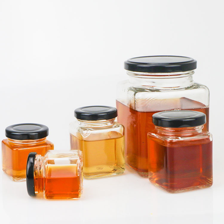 Wholesale Empty Food Storage Cereal Containers Private Label Kitchen Square Glass Jar with Lid