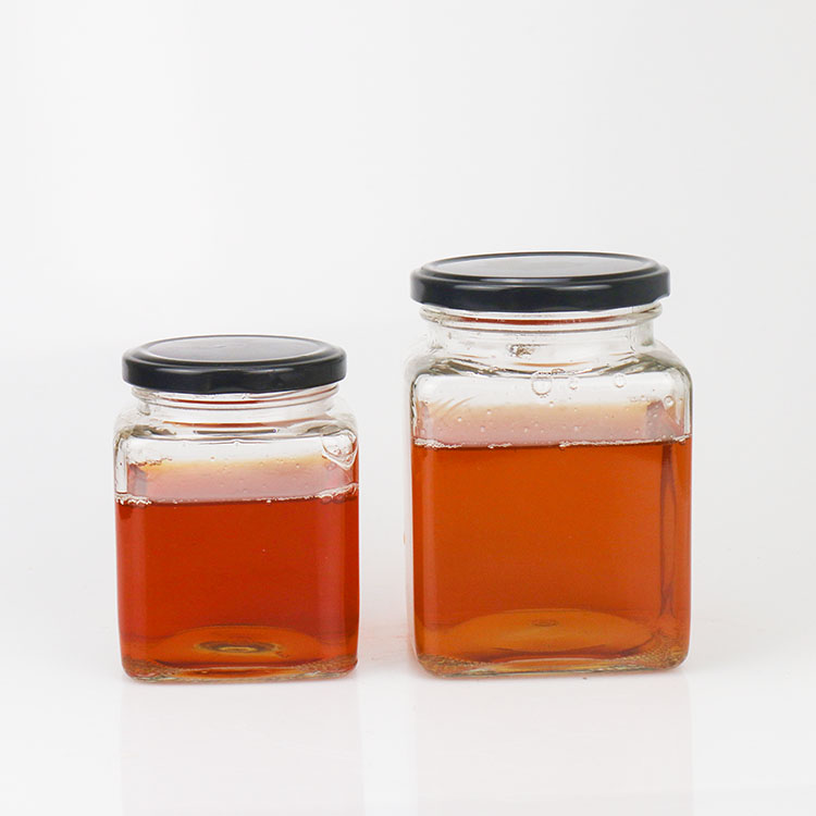 Wholesale Empty Food Storage Cereal Containers Private Label Kitchen Square Glass Jar with Lid