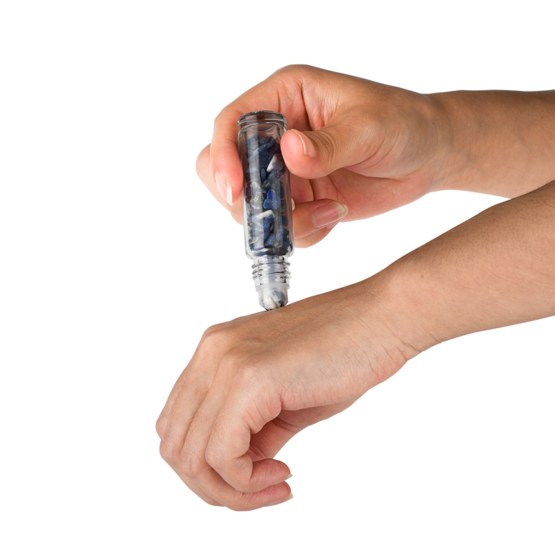 Wholesale Empty Frosted Matte Colorful 10ml Lip Gloss Containers Glass Roller Perfume Bottles With Bamboo Lid