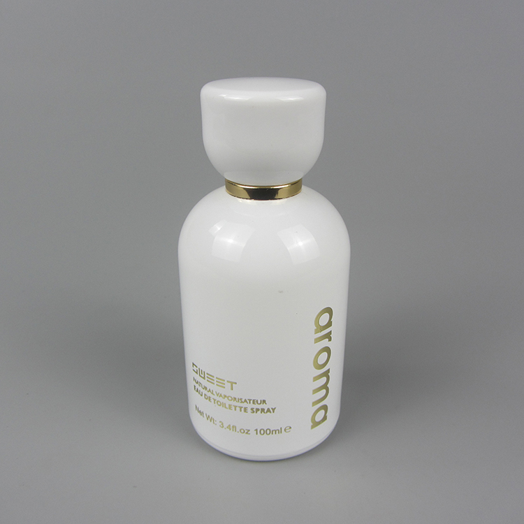 Wholesale Empty Glass Bottle Simple Design Your Own White Round Perfume Bottles 100ml